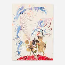 Rina Banerjee, Dangerous World (from the Ecstasy portfolio), 2010, inkjet, screenprint in colors and acrylic on paper