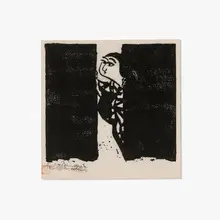 Shikō Munakata, The Night Visit (from the Story of the Cormorant series), woodcut