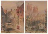 Untitled by English School, ENGLISH VILLAGE SCENES: TWO WORKS, watercolor, offered Jul 2009