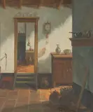 Northern European School, INTERIOR SCENE, illegibly singed lower right