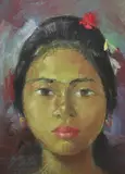 Joe Dir, Balinese Girl, Oil on canvas