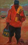 Serge Delaveau, The Beach Comber, Oil on canvas