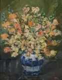 M. O'Rourke, Floral Bouquet, Oil on board