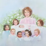 Bette Wilson Sherwood, CHILDREN OF THE WORLD and CHILDREN TO CHILDREN: TWO WORKS, first signed and dated 1982 lower right; second, Oil on canvas