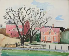 Paul Severson, RURAL LANDSCAPES: FOUR WORKS, each signed lower right, Watercolor