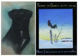 Wes Morley, Rooster Crowing, Pastel