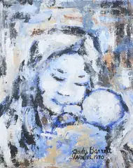 Judy Barrett, MOTHER AND CHILD and YOUNG GIRL: TWO WORKS, each signed and dated 1970 lower right, Pastel on paper