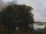 The Swan Pond by English School, Oil on canvas, sold Jul 2009