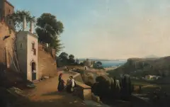 P. Gallini, Paesaggio, Oil on canvas