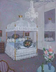 Alexander Benjamin Clayton, Jeane Dixon'S Bedroom, Oil on canvas