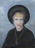 John Spencer-Churchill, Portrait of Jeane Dixon, Oil on canvas
