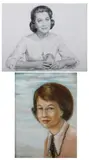 Portrait of Jeane Dixon by American School, Oil on board, sold Jul 2009