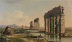 John Linton Chapman, Claudian Aqueduct, Oil on canvas