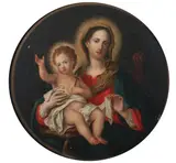 South American School, Madonna and Child, MADONNA AND CHILD, oil on canvas