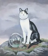 Nancy Lee Burneston, Mike the Magic Cat, Oil on canvas