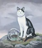 Nancy Lee Burneston, Mike the Magic Cat, Oil on canvas