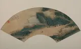 Yang Jin, Untitled, RIVERSCAPE, ink and color on paper, signed and sealed
