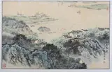 Song Wenzhi, Untitled, LANDSCAPE, ink and color on paper scroll, signed and sealed