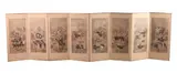 Anonymous, Hunting Scene, Ink and color on paper eight fold screen - each panel: 39 1/2 in. x 17 1/8 in