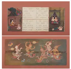 Deities by Anonymous, Two ink and color on paper, offered Sep 2009
