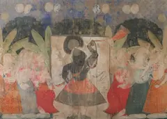 Untitled by Anonymous, FIGURES, ink and color on paper - Famed, 34 1/2 in. x 48 1/2 in, sold Sep 2009