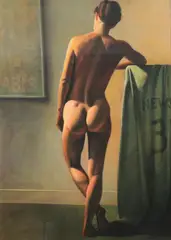 Serge Clément, Standing Nude, Pastel