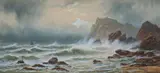 Thomas Mortimer, Seascape with Rocks and Surf, Watercolor