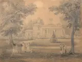 John H. B. Latrobe, White Sulphur Springs, Inscription on reverse: "Pencil sketch by Latrobe