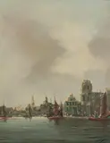 A. Bongers, View of Amsterdam, Oil on canvas