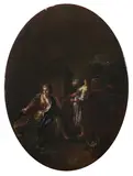 Domestic Scene by Italian School, DOMESTIC SCENE, oil on canvas, sold Sep 2009