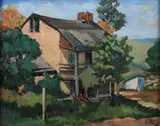 Charles Errett McCurdy, Old Stone House, Oil on canvas