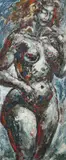 Charles J. Burdick, Standing Nude, Oil on board