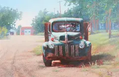 Gico, Old Truck, Oil on board