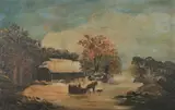 Russian School, Horse Drawn Sleigh in Winter Landscape