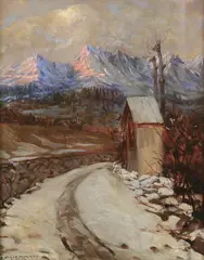Ascanio Chiericati, Alpine Passage, Oil on canvas