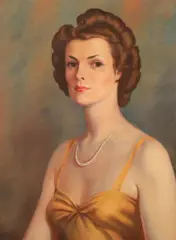 Clarence Francis Busch, Portrait of Kathleen Robey, Oil on canvas