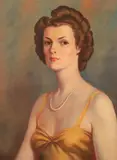Clarence Francis Busch, Portrait of Kathleen Robey, Oil on canvas