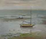 Lucy Wilson Rice, Fisherman'S Cove, Oil on board