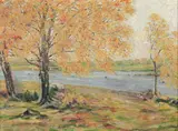 Theodosia Potter Chase, Autumn Landscape, Oil on canvas