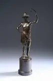 Raphaël Hubert, Shepherd, Bronze, signed 'Hubert' on the base; on a marble plinth