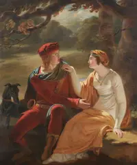 The Proposal by William Hamilton, THE PROPOSAL, oil on canvas, sold Sep 2009