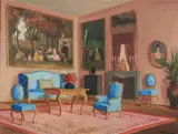 István Burchard-Bélaváry, The Salon, Oil on canvas