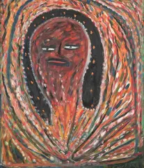 Robert Saint-Brice, Voodoo Spirit, Oil on board