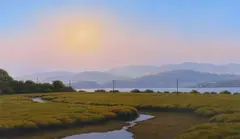 Simon Harling, River at Dusk, Oil on canvas