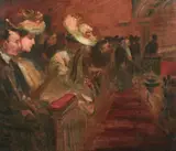 William Merritt Chase, Church Interior, Oil on canvas