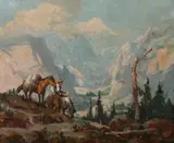 On the Trail by Marjorie Reed, Oil on canvas, offered Sep 2009