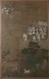 Anonymous, Deity and Attendants, DEITY AND ATTENDANTS, ink and color on silk