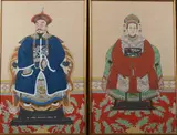 Anonymous, ANCESTOR PORTRAIT, two color and ink on silk, ANCESTOR PORTRAIT, two color and ink on silk