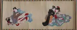 Utagawa School, Untitled, EROTIC SCENES, seven ink and color on paper, shunga handscroll - Largest: 11 3/4 in. x 29 3/8 in