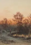 Frederick Arthur Verner, Landscape with Traveller on a Country Road